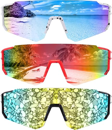 Yogo Vision Kids Sports Sunglasses Youth Lightweight Baseball Sun Glasses UV400 Protection Sport Frame Shades for Boys Girls
