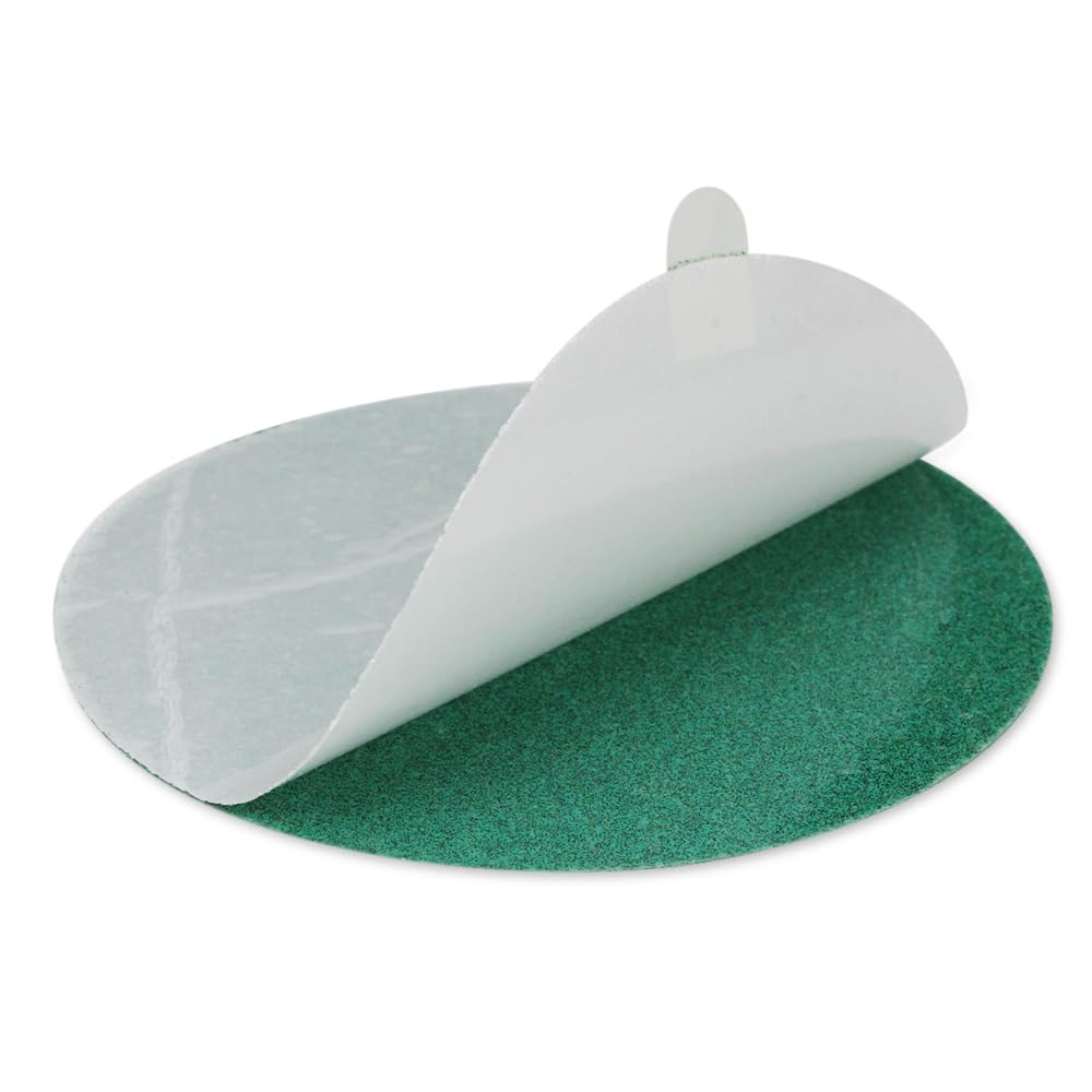 BHA 5” Green Film PSA Self Adhesive Sanding Discs - 50 Pack - Wet/Dry, Sticky Back, Premium Aluminum Oxide for Long-Lasting, Low-Dust & Load Resistant Sanding and Surface Finishing - 60 Grits