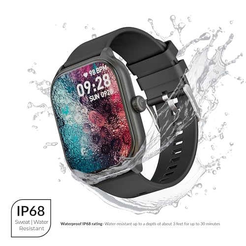 Supersonic SC-181SW 2-inch Touch Screen Smartwatch with Heart Rate Monitor, Blood Pressure, Oxygen Levels, Calories, Step...
