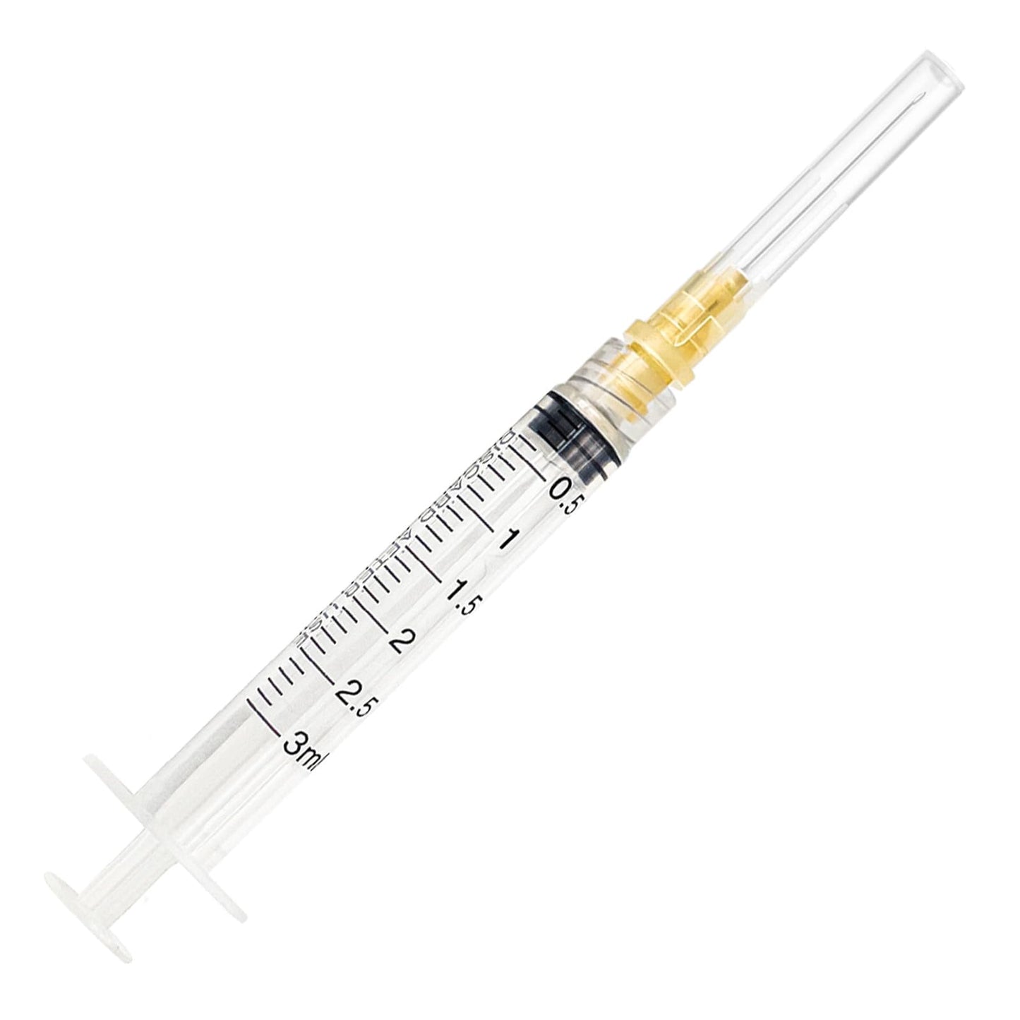 100pcs 3ml/cc 25G 1.5 inch (38mm) Luer Lock for Industrial Scientific Accessories, Refilling Liquid, Individually Wrapped