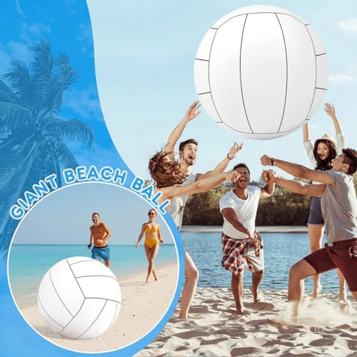 Libima 27 Inch Giant Inflatable Volleyball Large Beach Pool for Outdoor Activity Themed Party