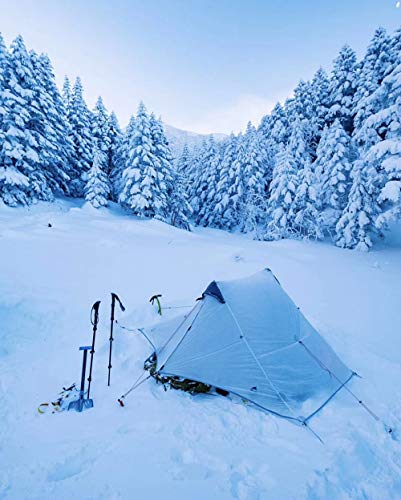 3F UL GEAR Lanshan 2 Person Tent Hiking Ultralight Camping Tent Professional 15D Silnylon Rodless Trekking Pole Tent Water...
