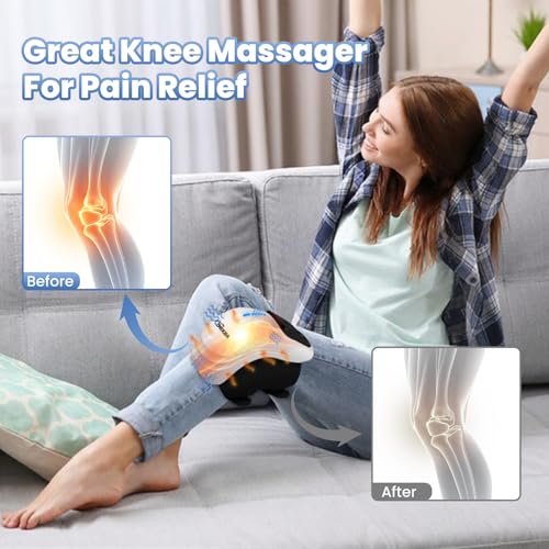 Knee Massager Smart with Heat, Red Light and Massage Therapy, 3 Vibration Modes and 3 Heating Levels, 2026 Updated Editio...