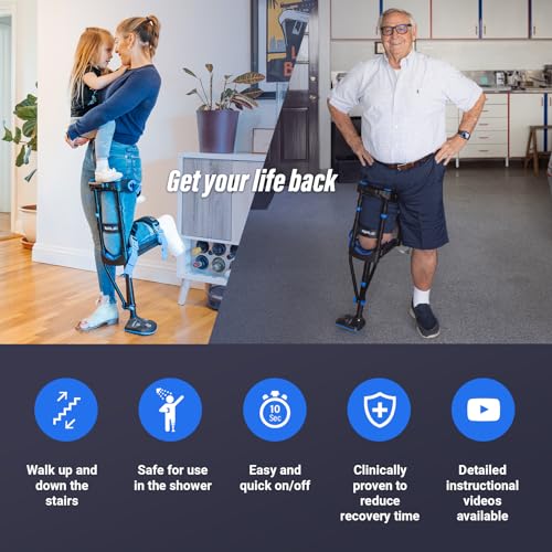 iWALK3.0 – The Original Hands Free Knee Crutch - Alternative to Crutches and Knee Scooters - iWALK Replaces Crutches for A...