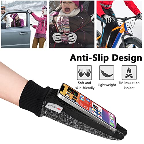 MOREOK Winter Gloves for Men/Women -10°F 3M Thinsulate Warm Touch Screen Snow Ski Bicycle Bike Gloves for Driving/Cycling/...