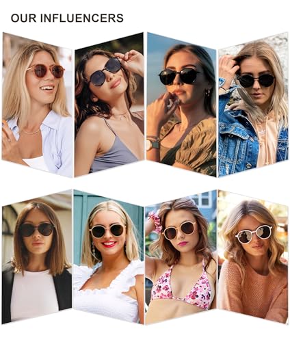 SOJOS Trendy Designer Hexagon Round Sunglasses for Women Fashion Big Shades Geometric Women Sunglasses SJ2181