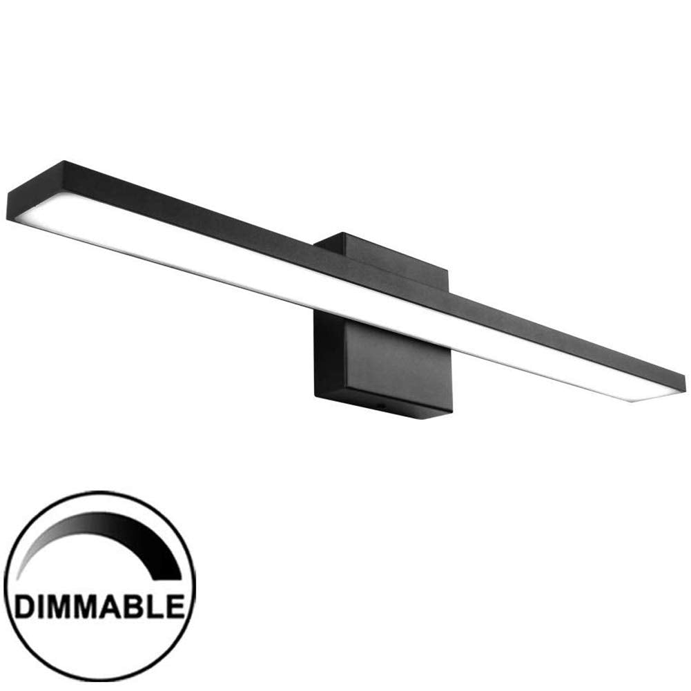 Ralbay 24 Dimmable Led Vanity Light - Frosted Aluminum, Cool White 6000K, Model 1089, Modern Bathroom Lighting Fixture