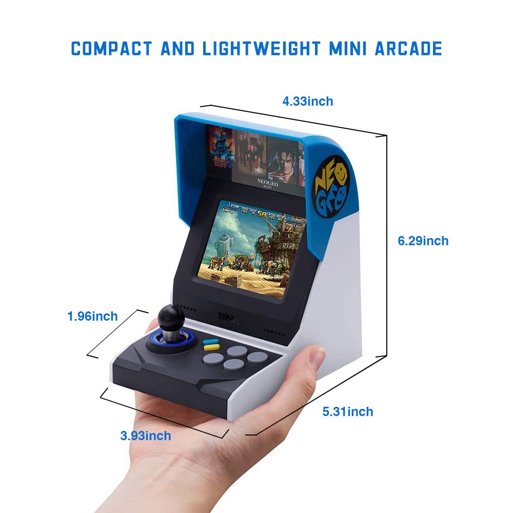 NEOGEO Mini International Arcade and Black Gamepad, 40 Pre-Loaded Classic SNK Games