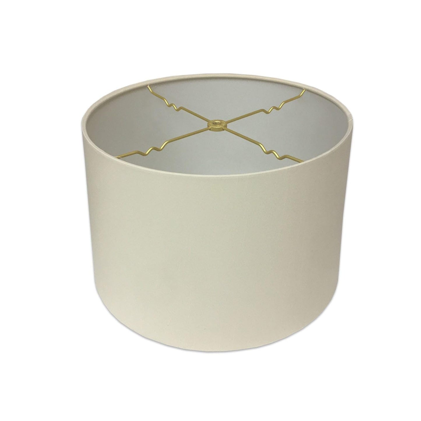 Royal Designs, Inc. Hardback Lamp Shade, Shallow Drum, 13x14x9, Eggshell, Model HB-610-14EG