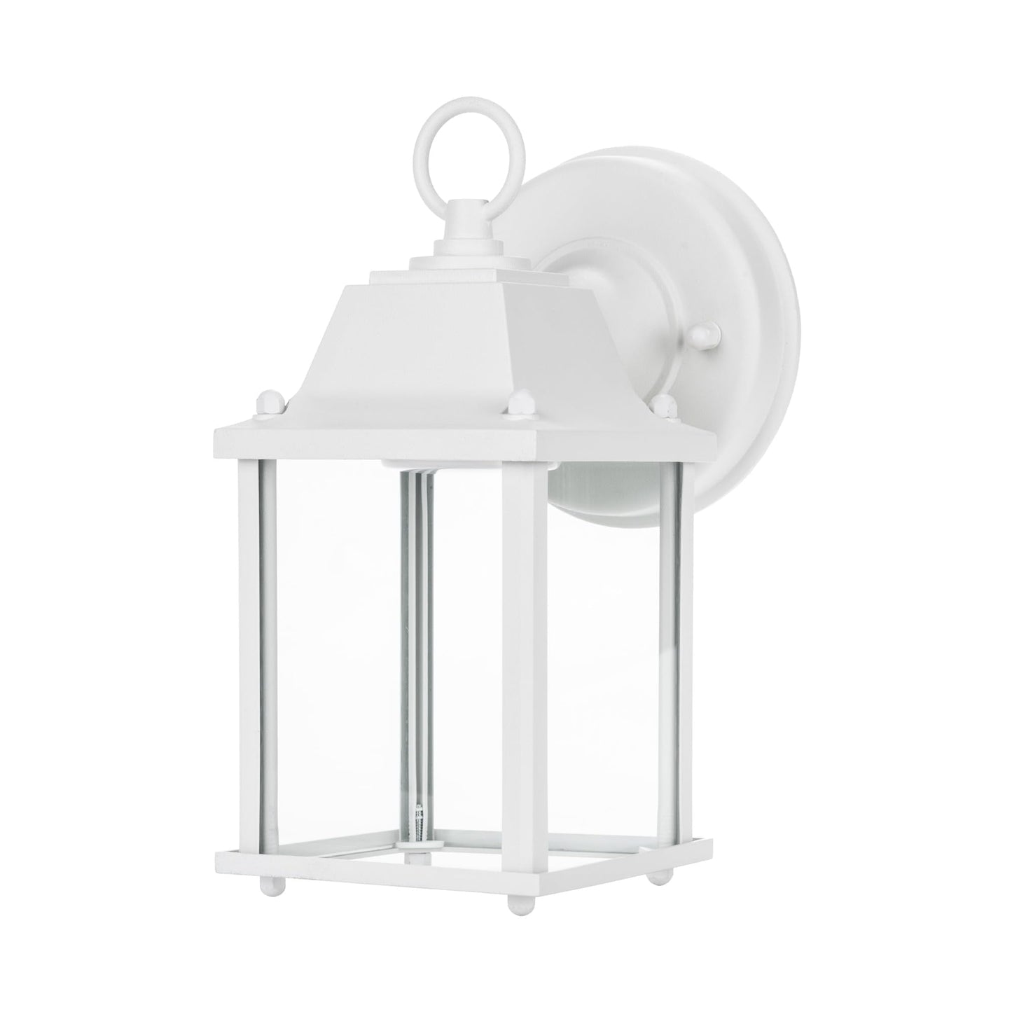 Lit-Path Outdoor Led Wall Lantern, 800 Lumen, Aluminum, Matte White, 9.5W, 1-Pack, Etl Qualified, Model Lt-Wl001