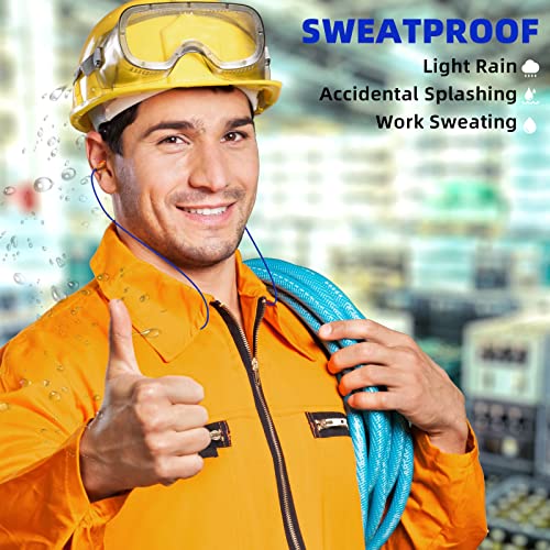 Cuzabe Ear Plugs Bluetooth Headphones for Work, Neckband Wireless Earbuds, Noise Reduction in-Ear Earphones with Mic and C...