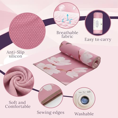Non Slip Hot Yoga Towel for Yoga | Machine Washable Yoga Towel with Silicone Grip, Quick Drying & Super Absorbent | Multi-...