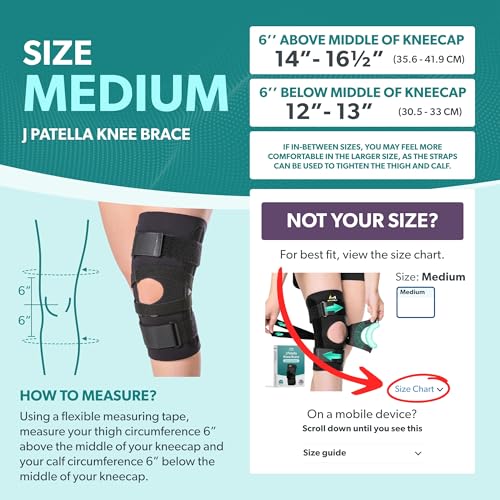 BraceAbility J Patella Knee Brace - Lateral Patellar Stabilizer with Medial and J-Lat Support Straps for Dislocation, Subl...