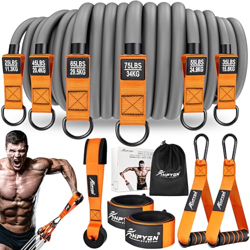 HPYGN Heavy Resistance Bands, 300LBS Exercise Bands for Working Out, Fitness Bands with Handles, Workout Bands for Men, We...