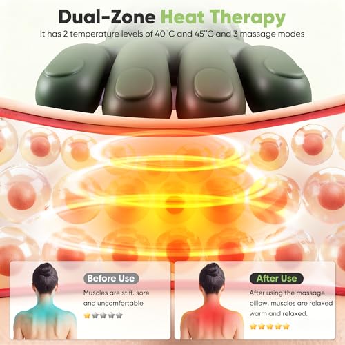 KAXLIDEN Shoulder and Neck Massager, Bionic Heated Massager, Neck Massager with Fingers, 4D Kneading Massage, Simulates a ...