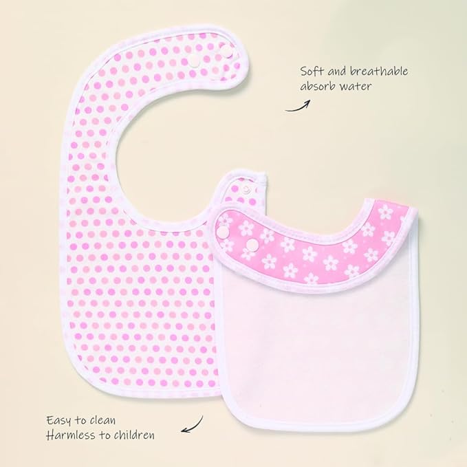 Pack of 6,Baby Bibs,Unisex,Soft and Absorbent,Adjustable,Easy to Use