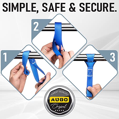 Soft Loop Tie Down Straps - 1,500 Load Capacity & 4,500 Lbs Breaking Strength - 6 Pack - Loops for Securing ATV, UTV, Moto...