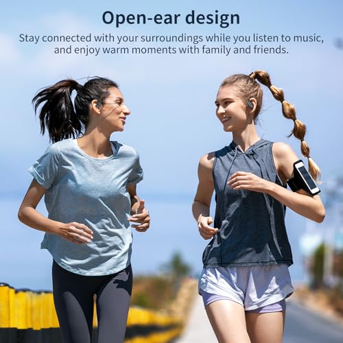 Eigsupia Open Ear Headphones, Bluetooth Headphones 5.3 Sports with Smart Digital Display, 36H Playtime, IP54 Waterproof, W...