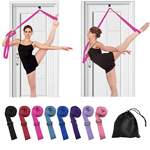Adjustable Leg Stretcher Lengthen Ballet Stretch Band - Easy Install on Door Flexibility Stretching Leg Strap Great Cheer ...