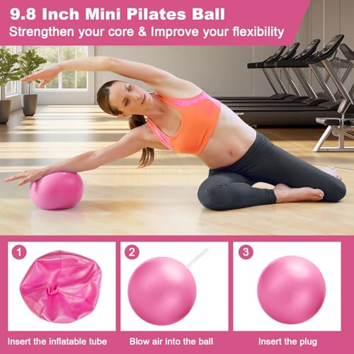 Dilobio Pilates Kit, Home Pilates Essentials Kit for Women, Pilates Equipment Ring and Ball Set, Magic Circle with 5 Resis...