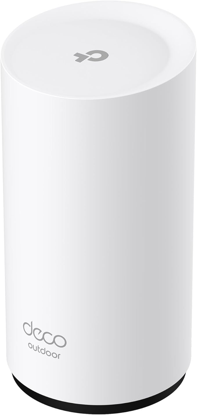 TP-Link Deco 7 Outdoor BE25 BE5000 Dual-Band Wi-Fi 7 Outdoor Mesh WiFi Extender Unit | Up to 2,800 sq.ft | 2*2.5G PoE+ Por...