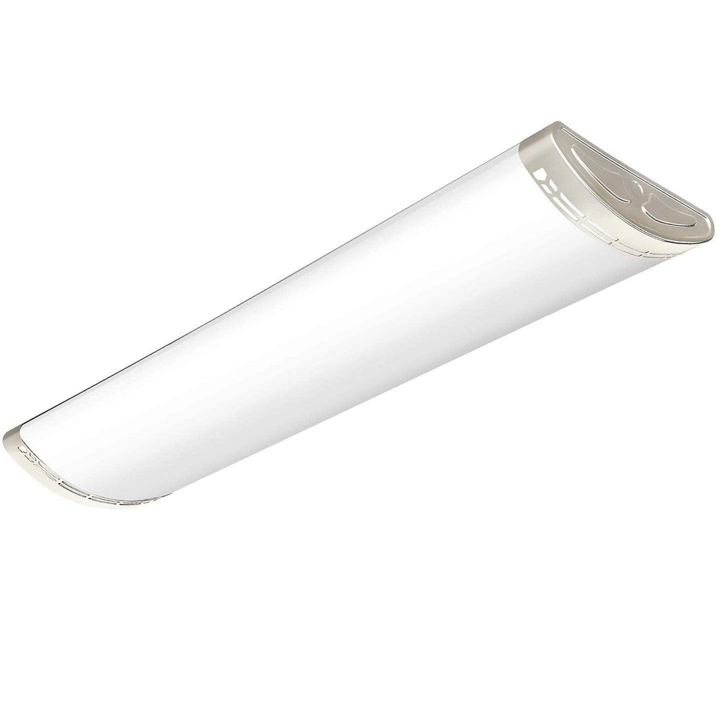TychoLite 4ft LED Light Fixture Dimmable 80W 8800lm Linear Flush Mount 5000K Daylight White, Metal - 1 Pack