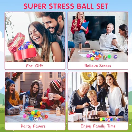 36 Pack Squishy Ball, Stress Balls Bulk for Adults, Mini Stress Balls, Anti-Anxiety and Fidget Balls to Relax, Birthday Gi...