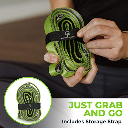 Gradient Fitness Stretching Strap for Physical Therapy, 12 Multi-Loop Stretch Strap 1" W x 8' L, Neoprene Handles, Physica...