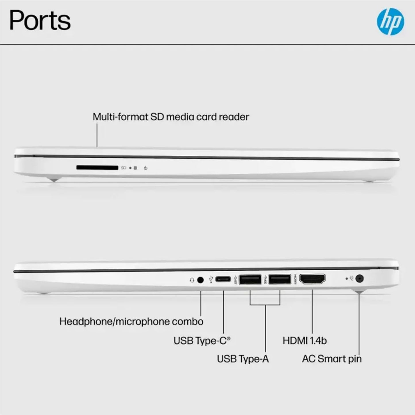 Hp 14 Ultralight Student-Laptop, Laptops With 1Yr Office 365, Intel 4-Cores N4120 8Gb Ram 320Gb Storage (64Gb Emmc+256Gb Ghost M