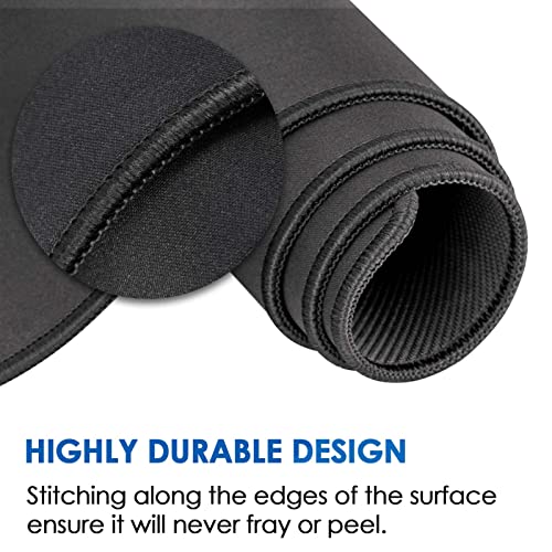 KTRIO Large Gaming Mouse Pad Desk Mat, Superior Micro-Weave Cloth for Precise Mouse Control, Non-Slip Rubber Base, Stitche...
