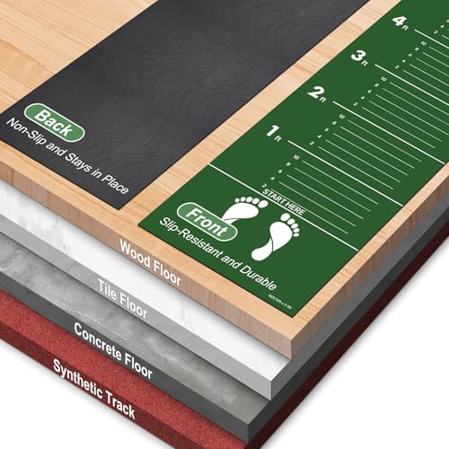 Standing Long Jump Mat, Broad Jump Measurement Mat for Training and Testing, Non Slip Jumping Measurement Tool for Gym, Sc...