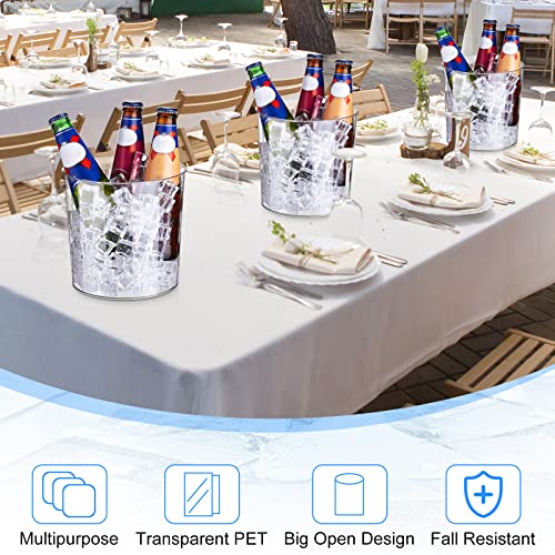 Plastic Ice Bucket Clear Flower Vases 6L Large Champagne Beer Buckets Classic Transparent Wine Chiller Tub Portable Wine C...