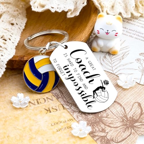 Lervuh Coach Keychain Coach Gifts for Men Women Thank You Appreciation Gift for Coaches Volleyball Football Seccor