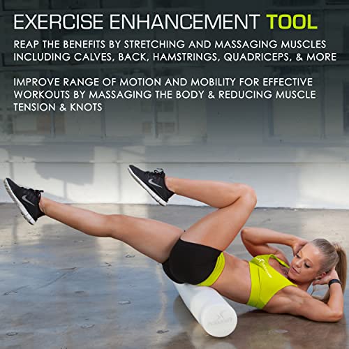 ProsourceFit Flex Foam Rollers & Half-Round Foam Rollers 12” & 36” for Muscle Massage, Physical Therapy, Core & Balance Ex...