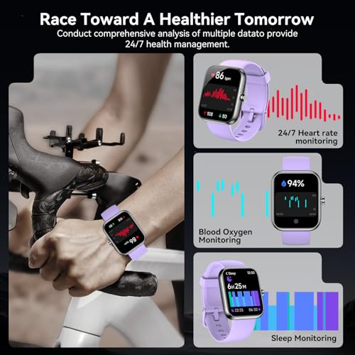 Smart Watch with Alexa Built-in, 1.83" HD Touchscreen Fitness Tracker, Bluetooth Notifications/Calls, IP68 Waterproof, 12...