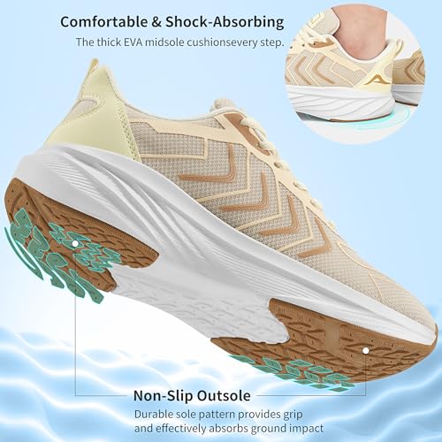 HARENCE Womens Sneakers Tennis Shoes: Comfortable Breathable Non Slip Casual Athletic Walking Shoes for Gym Workout