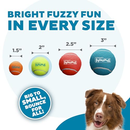 Outward Hound Squeaker Ballz – Squeaky Tennis Balls for Dogs Under 25 lbs, Interactive Dog Toy for Fetch & Training, Small...