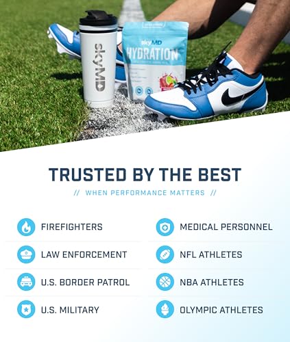 SkyMD Hydration packets with electrolytes powder- Add to water or any liquid- Hydration Multiplier Variety Pack: Lemon Lim...