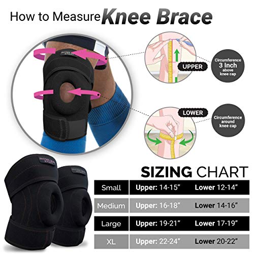 Physix Gear Knee Brace for Men & Women - Adjustable Patella Compression Knee Support for Arthritis, ACL & MCL, Meniscus Te...