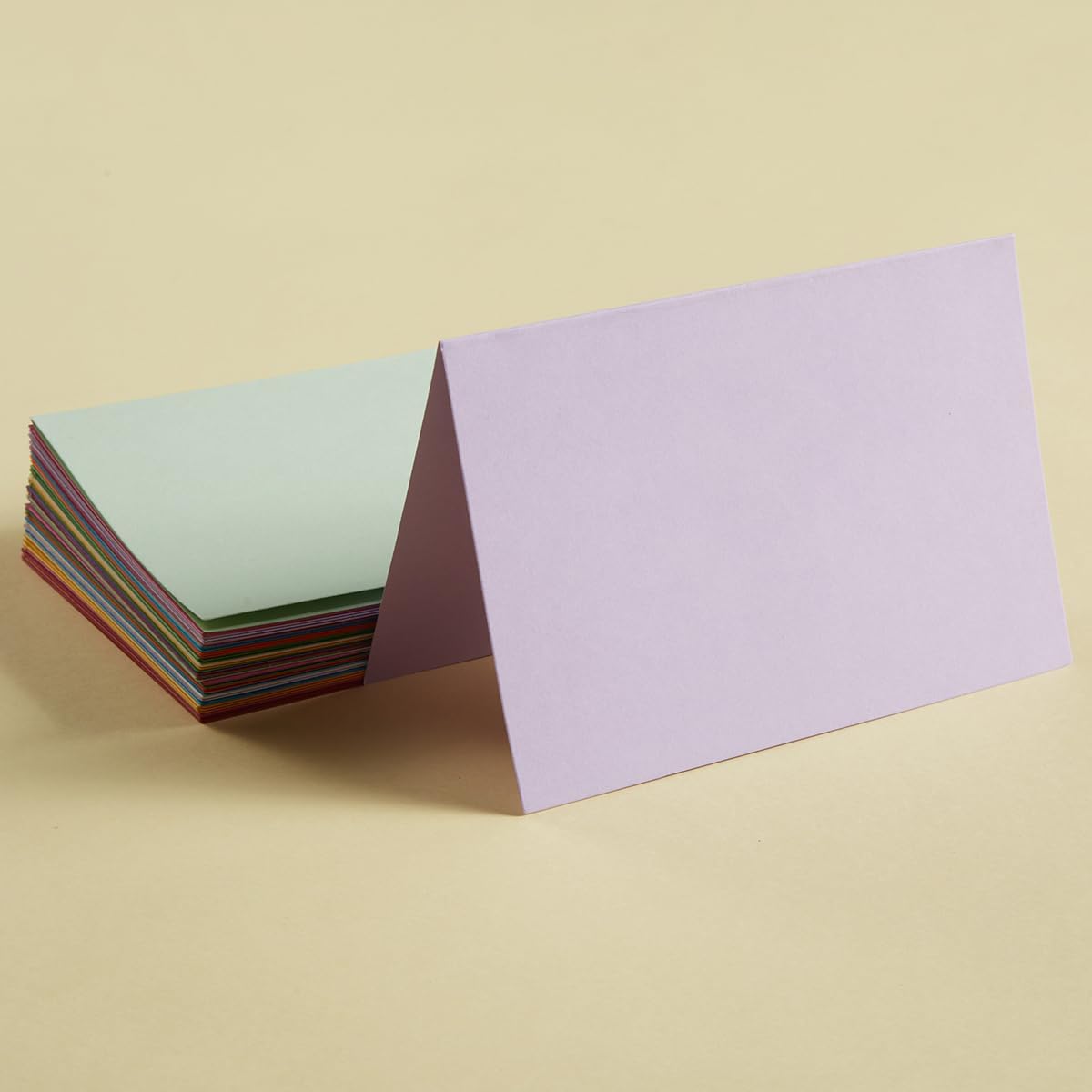 50 Pack Blank Cards Folded Cardstock Thank You Blank Greeting Cards for Invitations, Wedding, Greeting Cards, All Occasion DIY (Multicolor, 3x5)