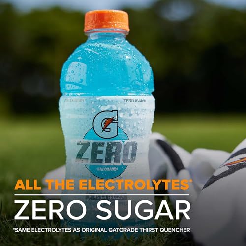 Gatorade Zero Sugar Glacier Cherry Thirst Quencher Sports Drink, 20 Fl Oz Bottles, 8 Pack