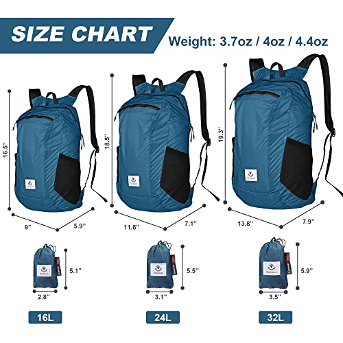4Monster Hiking Daypack,Water Resistant Lightweight Packable Backpack for Travel Camping Outdoor