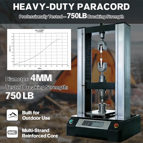 HOKINETY Paracord Rope 750 - Parachute para Cord 4mm 11 Strand Spool Rope Utility Nylon String for Outdoor Camping Surviva...
