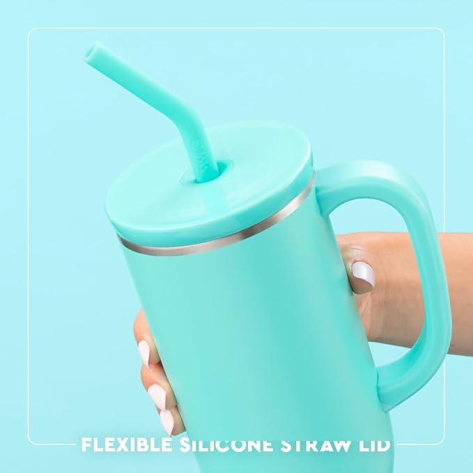 Swig Life 30oz Mega Mug, 30oz Tumbler with Handle and Straw, Large Insulated Tumblers, Cup Holder Friendly Travel Mug, Stainless Steel 30 oz Tumbler, Reusable Insulated Water Bottle (Autumn Breeze)
