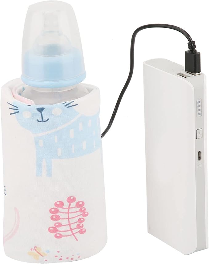 GOTOTOP Bottle Warmer Bag, Bottle Warmer Case Milk Warmer, Portable Cooler Bag with USB Charging Port for Baby Care(Red)