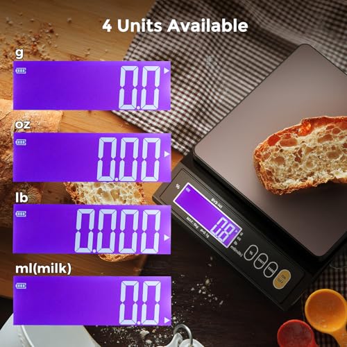 Bonvoisin Baking Scale 0.1 Gram Accuracy Digital Scale for Kitchen, Candle, Soap and Sourdough Bread Making, with Percenta...