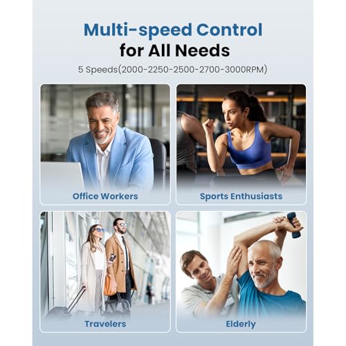 BOB AND BRAD M7 Plus Mini Massage Gun with Heat, FSA Eligible & HSA Approved Deep Tissue Percussion Massager for Back & Ne...