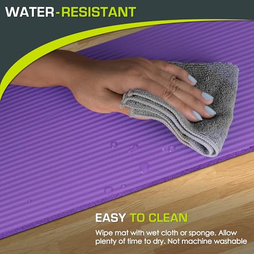ProsourceFit Extra Thick Yoga Knee Pad and Elbow Cushion 15mm (5/8”) Fits Standard Mats for Pain Free Joints in Yoga, Pila...