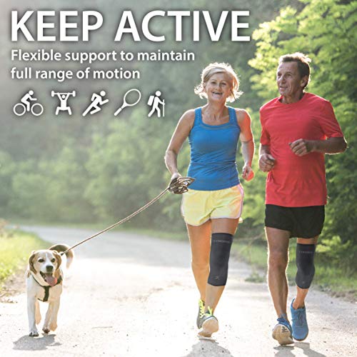 Rymora Knee Support Brace Compression Sleeves for Men and Women for Ligament Injury, Joint Pain Relief, Running, Arthriti...