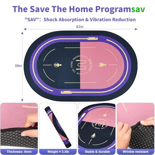 ENSTIFY Jump Rope Mat, Large Format Non Slip Mat, Home Workout Exercise Mat, Floor Protect Durable, 63x39x0.31 Inch, Bonus...